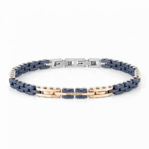BRACCIALE NOMINATION UOMO STRONG COLLECTION 028302 005 in acciaio pvd rosa e blu