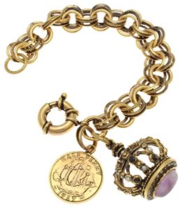 BRACCIALE ALCOZER & J CORONA E MONETA B4659C