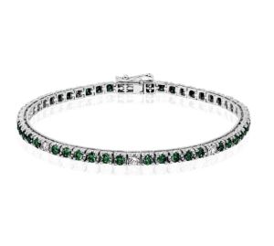 Bracciale DonnaOro Tennis Smeraldi e Diamanti DFBE9056.017