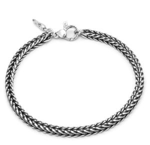 BRACCIALE GIOVANNI RASPINI UOMO TRECCIA QUADRA 11343L