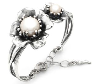 Bracciale Giovanni Raspini Magnolia in argento e perle donna