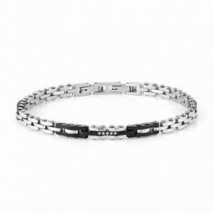 BRACCIALE NOMINATION UOMO COLLEZIONE STRONG 028301 003 in acciaio e zirconi pvd nero