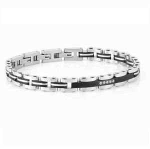 BRACCIALE NOMINATION UOMO COLLEZIONE STRONG 028301 004 in acciaio, zirconi e pvd nero