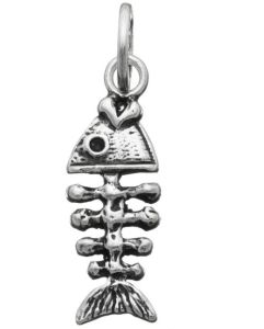 CIONDOLO RASPINI ARGENTO AMULETI LISCA DI PESCE 6004 06004