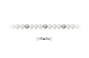 Collana Lucciole Perle ed Oro Bianco 18kt 162B
