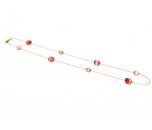 COLLANA MADI'  LAGUNA in argento 925millesimi bagno oro rosa e quarzi idrotermali