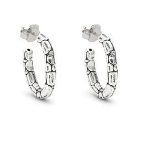 Orecchini Giovanni Raspini Ovale Croco in argento donna