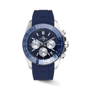 Orologio Lorenz DI-300 CRONO, un cronografo sportivo con cinturino in gomma e lunetta in ceramica