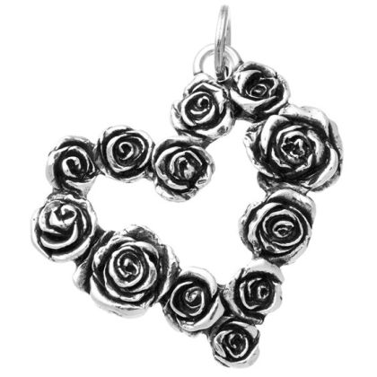 CIONDOLO GIOVANNI RASPINI ARGENTO CUORE ROSE 11097