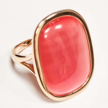 ANELLO MADI' IN ARGENTO 925 E PIETRA CILIEGIA