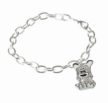 Bracciale Hello Spank Bronzo con Pendente Medium Nero 10021-MB-N 