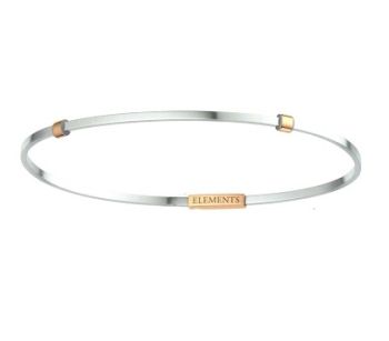 BRACCIALE DONNAORO ELEMENTS BANGLE ORO BIANCO DFBF4106_L