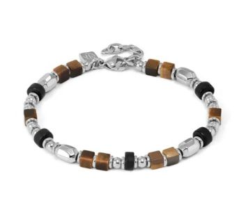Bracciale Nomination Uomo Collezione InstinctStyle 027936 097 in acciaio e pietre