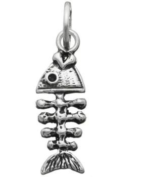 CIONDOLO RASPINI ARGENTO AMULETI LISCA DI PESCE 6004 06004