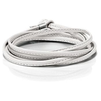 BRACCIALE NOMINATION LACCIO IN PELLE BIANCA E ACCIAIO