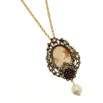 Collana Alcozer & J donna Cammeo Floreale C4227C