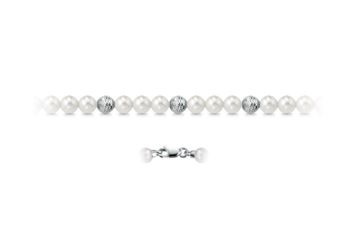 Collana Lucciole Perle ed Oro Bianco 18kt 162B