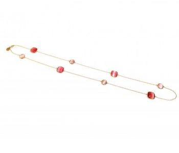 COLLANA MADI'  LAGUNA in argento 925millesimi bagno oro rosa e quarzi idrotermali