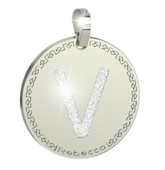 CIONDOLO REBECCA WORD GLAM INIZIALE V BWGPBV22