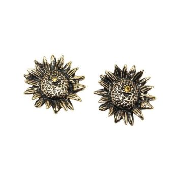 Orecchini Alcozer & J Girasole O58BC26 in ottone anallergico dorato