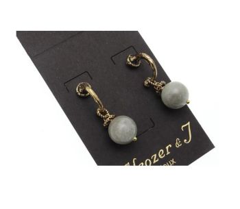 Orecchini Alcozer & J O18AD26 in ottone dorato anallergico e quarzo rutilato