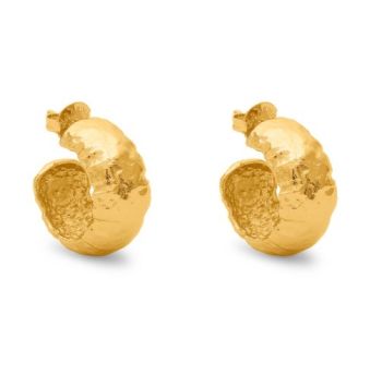 Orecchini Giovanni Raspini Cerchio Sand N0048 in bronzo bagno oro giallo da donna