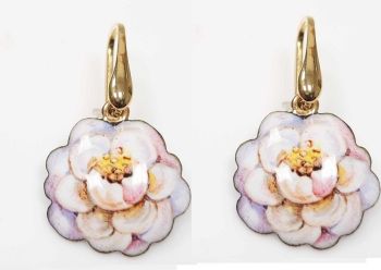ORECCHINI GABRIELLA RIVALTA GARDENIA DIPINTA A MANO