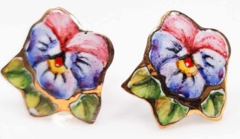 ORECCHINI GABRIELLA RIVALTA VIOLA DIPINTA A MANO