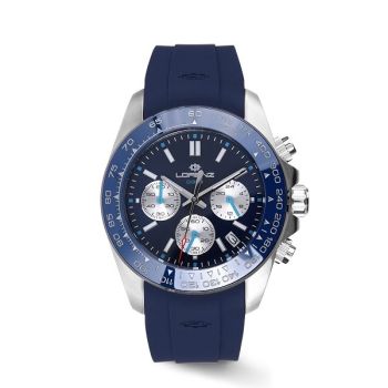 Orologio Lorenz DI-300 CRONO, un cronografo sportivo con cinturino in gomma e lunetta in ceramica