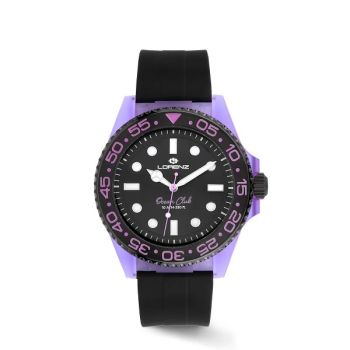 Orologio Lorenz uomo OCEAN CLUB Purple Orchid con cinturino in gomma, per appassionati di immersioni