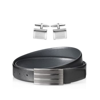 SET CINTA PELLE E GEMELLI OTTAVIANI UOMO 54247