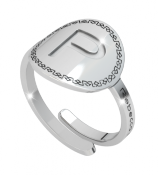 ANELLO REBECCA MY WORLD ALPHABET SILVER COLLECTION INIZIALE P SWRAAP16