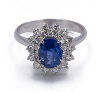 ANELLO ZAFFIRO BLU E DIAMANTI ARMONIE AN2739Z