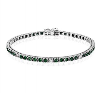 Bracciale DonnaOro Tennis Smeraldi e Diamanti DFBE9056.017