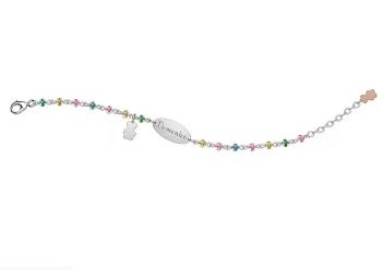 BRACCIALE NANAN ARGENTO BIMBO/BIMBA NAN0242