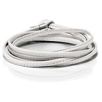 BRACCIALE NOMINATION LACCIO IN PELLE BIANCA E ACCIAIO