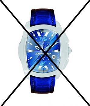 CINTURINO CHRONOTECH PELLE BLU 