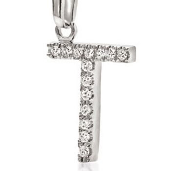 CIONDOLO AMBROSIA ORO LETTERA T ACZ 057