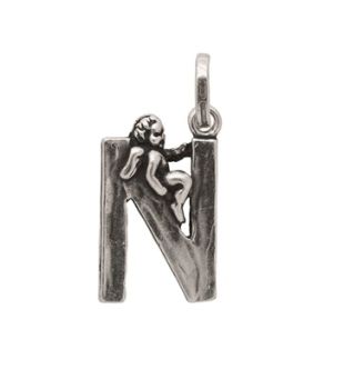 CIONDOLO RASPINI ARGENTO LETTERE COLLECTION N 6076