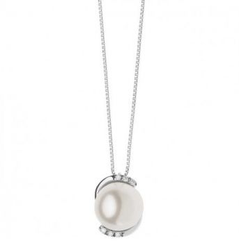 COLLANA COMETE PERLA E DIAMANTI ABBRACCI COLLECTION GLP545