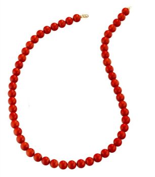 COLLANA ORO E PASTA DI CORALLO ROSSO