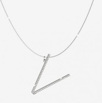 COLLANA REBECCA CON LETTERA V MY WORLD SILVER COLLECTION SWAKAV72