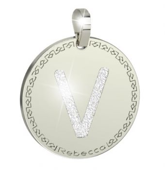 CIONDOLO REBECCA WORD GLAM INIZIALE V BWGPBV22