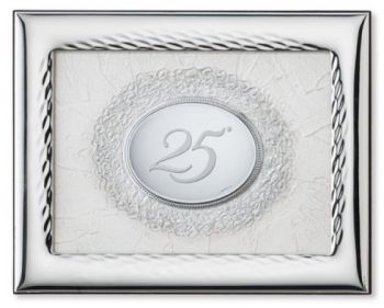 QUADRO ACCA NOZZE ARGENTO 25MO R.25T