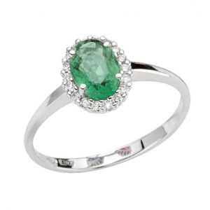 Anello DonnaOro Smeraldo e Diamanti DCAE7408.013