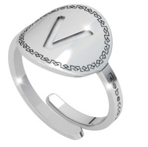 ANELLO REBECCA MY WORLD ALPHABET SILVER COLLECTION SWRAAV22