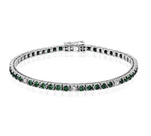 Bracciale DonnaOro Tennis Smeraldi e Diamanti DFBE9056.017