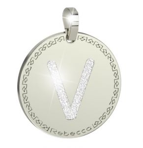 CIONDOLO REBECCA WORD GLAM INIZIALE V BWGPBV22